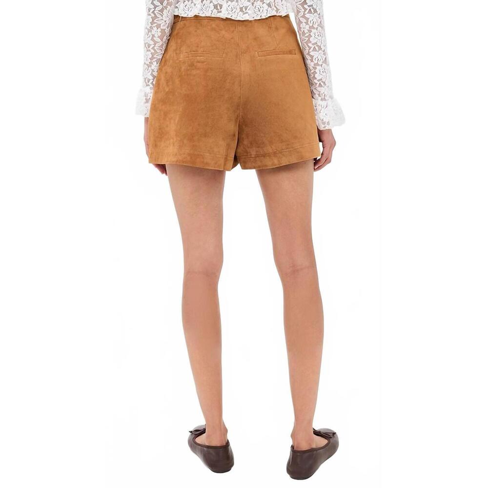 NEW HUNTER BELL ashton high waist short in nutmeg - Picture 2 of 3
